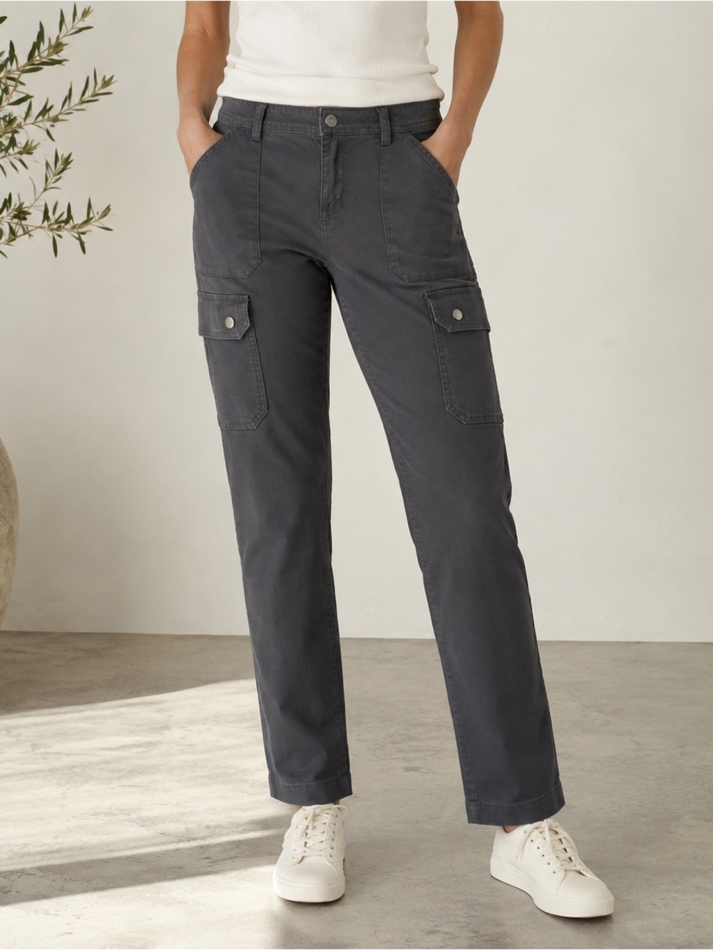 Duluth Trading DuluthFlex Fire Hose Cargo Pants Women’s 8x31 Charcoal Gray